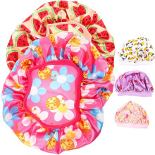 5er-Pack Satinmützen für Jungen und Mädchen zum Schlafen, bequeme Mützen für Jungen und Mädchen, Duschmützen für den Haushalt