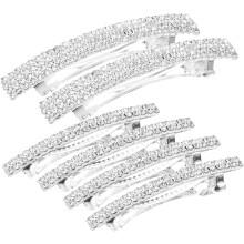 6er-Set Strass-Haarspangen, Braut-Haaraccessoires für Damen