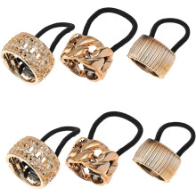 6pcs Electroplating Ponytail Buckle Ring Plastic Material for Women Daily Hair Styling Acts As Cute Hair Accessories