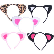 5er-Pack Katzenohren-Stirnbänder, Cosplay-Kostüm, Tierohren für Jungen und Mädchen, Erwachsene, Party- und Halloween-Kostüm