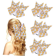 5 stk. baseball softball hårsløyfer softball hårstrikker sportsinspirerte bånd for jenter