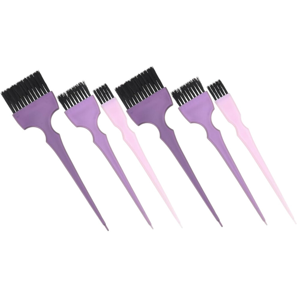 Hkhbjs Pink,Purple 6Pcs Pink Purple Hair Coloring Comb Hair Tint Brush Practical Dye Applicator For Home Salon Barber