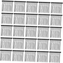 50pcs Metal Wire Twist Comb Hair Clips Bridal Wedding Hair Accessories for Parties Ceremonies Teeth Decorative