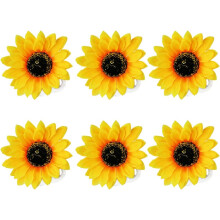 6 stilvolle Sonnenblumen-Haarspangen aus Nylon – elegante Haardekoration für Hochzeiten und Partys