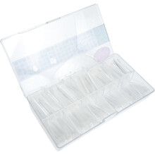 Set van 500 Franse stijl kunstnageltips met volledige dekking, lange puntige nepnagels, voor zelfgebruik en in de nagelsalon.