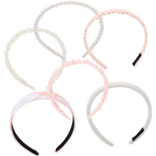6er-Pack einfache, breite Haarbänder für lockiges Haar, Haaraccessoires für Damen und Mädchen