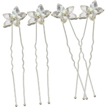 4er-Set Haarnadeln mit Strasssteinen, ideal für Braut, Hochzeit, Abschlussball und mehr.