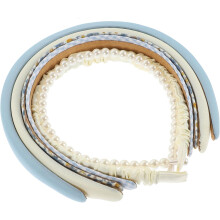 6er-Pack breite Stoffstirnbänder mit Blumenmuster und einfarbigem Dekor für Damen und Mädchen