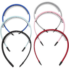 6er-Pack Stoffhaarspangen, Haarreifen mit Zähnen für Damen und Mädchen, Haaraccessoires für Alltag, Partys und besondere Anlässe, Farbe zufällig