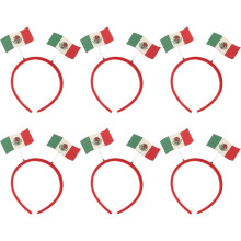 6 mexikanische Flaggen-Stirnbänder für Damen – Haaraccessoires mit Nationalflagge für den Fußballspieltag