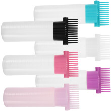 Haarkleuringsflesje met kam voor de haarwortel, 6 stuks, draagbaar haarolie-applicator.