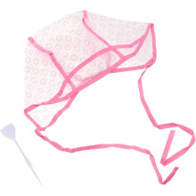 Juego de 6 gorros para tinte de mechas con 6 ganchos, kit de mechas de color rosa de PE para uso doméstico y en salones de belleza.
