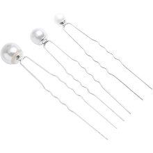 60 Stück Braut-Perlenhaarnadeln, U-förmig, Hochsteckfrisuren-Befestigungsclips, elegante Hochzeitshaaraccessoires