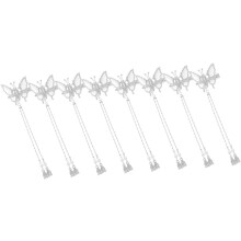 8-teiliges Set Metall-Schmetterlingshaarspangen mit Quasten