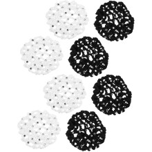 8pcs Hair Nets for Women Bun Covers High Elasticity Invisible Mesh