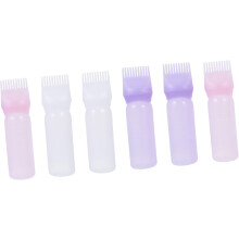 6 stuks Haarverfkammen Flesjes met Maatverdeling Draagbare Shampoo Applicator