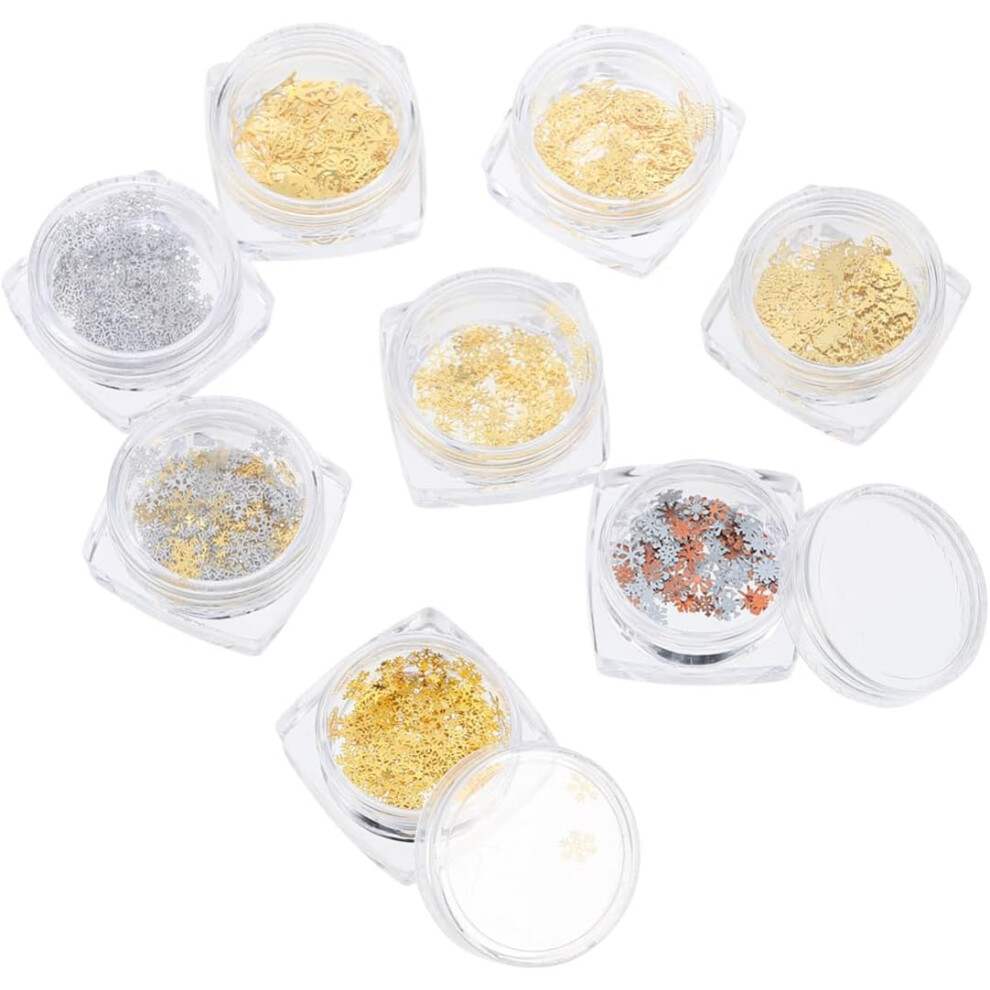 Hkhbjs Christmas Nail Sequins Snowflake Sequins And Christmas Nail Art Decals For Snowflakes Assorted Style
