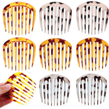 8-teiliges Set französischer Haarkämme aus Kunststoff für Damen, dekorative Haarstyling-Accessoires in 4 Farben für formelle und legere Anlässe