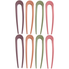 8 französische Haarnadeln, U-förmig, für Damen, Haaraccessoires für französische Duttfrisuren, zufällige Farbe
