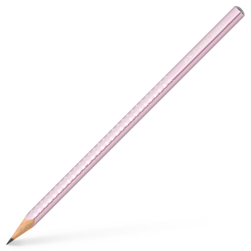 Faber-Castell (Rose) Faber-Castell Sparkle Triangular Graphite Pencil B Grade Pack of 3 1