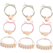 9pcs Fashion Hair Ropes Ponytail Holder Hair Band Tie Hub Satin Scrunchies for Women