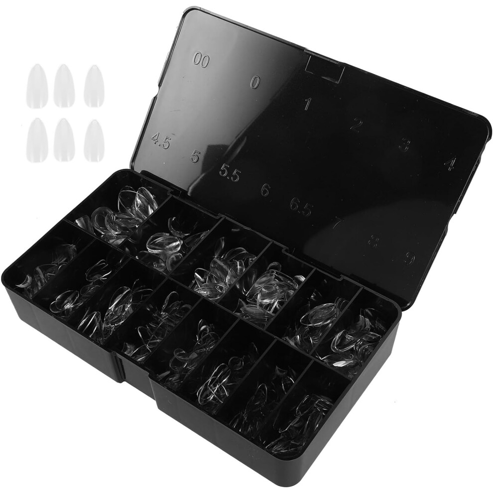 Hkhbjs Short Almond Gel Nail Tips 600Pcs Full Cover Acrylic False Nails Press On Almond Gel Tips Diy Manicure Salon Use