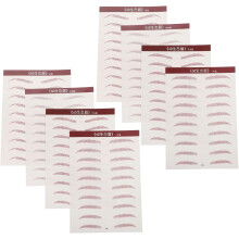 8 Sheets Bionic Eyebrow Sticker for Women Temporary Brow Shaping Sticker Water Transfer Simulation Eyebrow