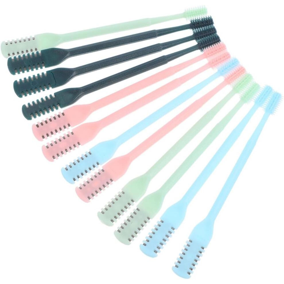 Hkhbjs Stainless Steel Nose Hair Trimmers 24Pcs Manual Dual-Edge Clippers Portable Nasal Hair Cleaning Tools
