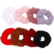 8pcs Fabric Hair Rope Stretch Elastic Hair Ties Women Girls Ponytail Holders Accessories