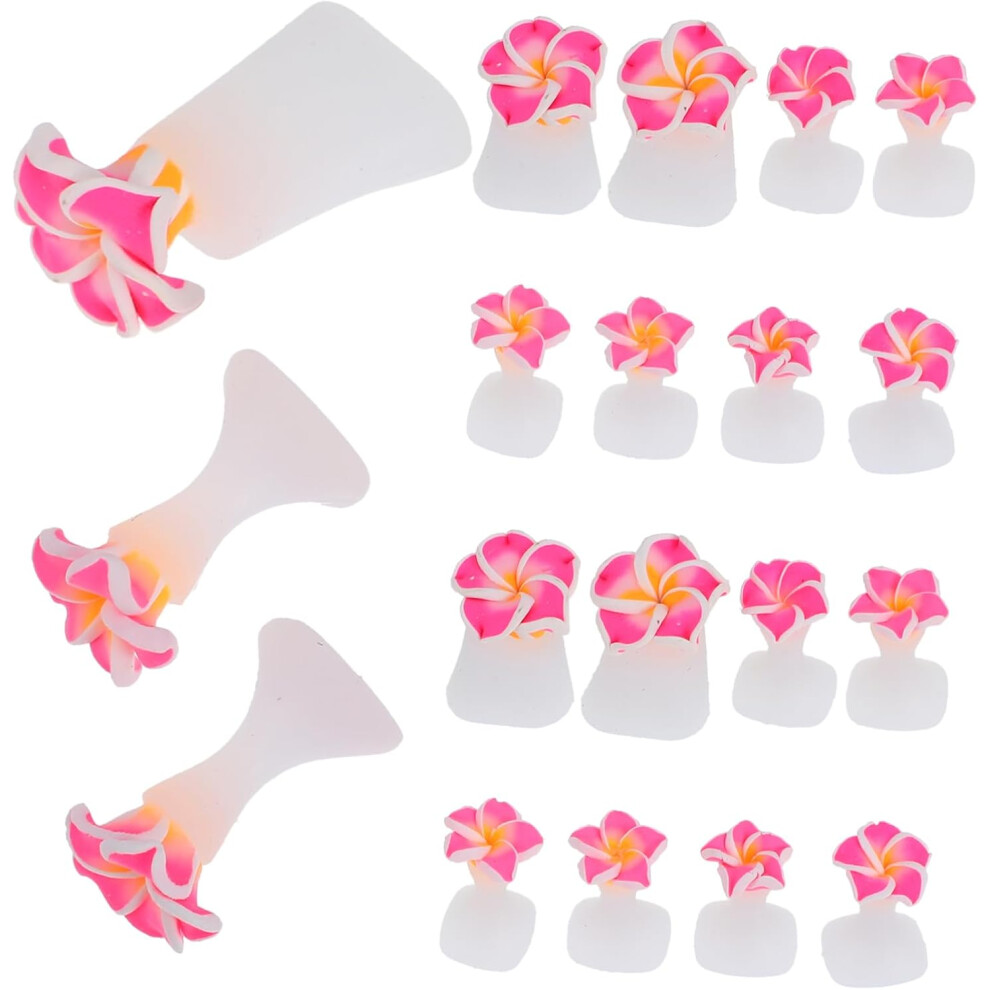 Hkhbjs Pink Silicone Toe Separators For Nail Polish Pedicure 24Pcs Reusable Soft Toe Dividers Spreaders