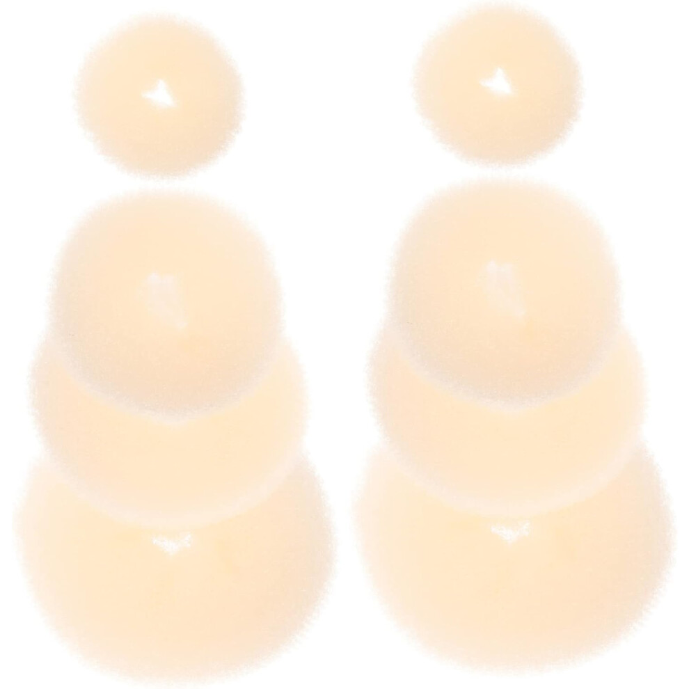 Hkhbjs Beige 8Pcs Small Bun Donut Wear-Resistant Hairstyle Tool Reusable Hair Bun Shaper For Daily Use Female Supply