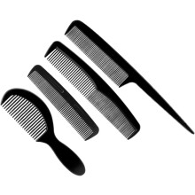 8-teiliges Set Kunststoffkämme zum Haareschneiden und Scheren für Damen und Herren, schwarz