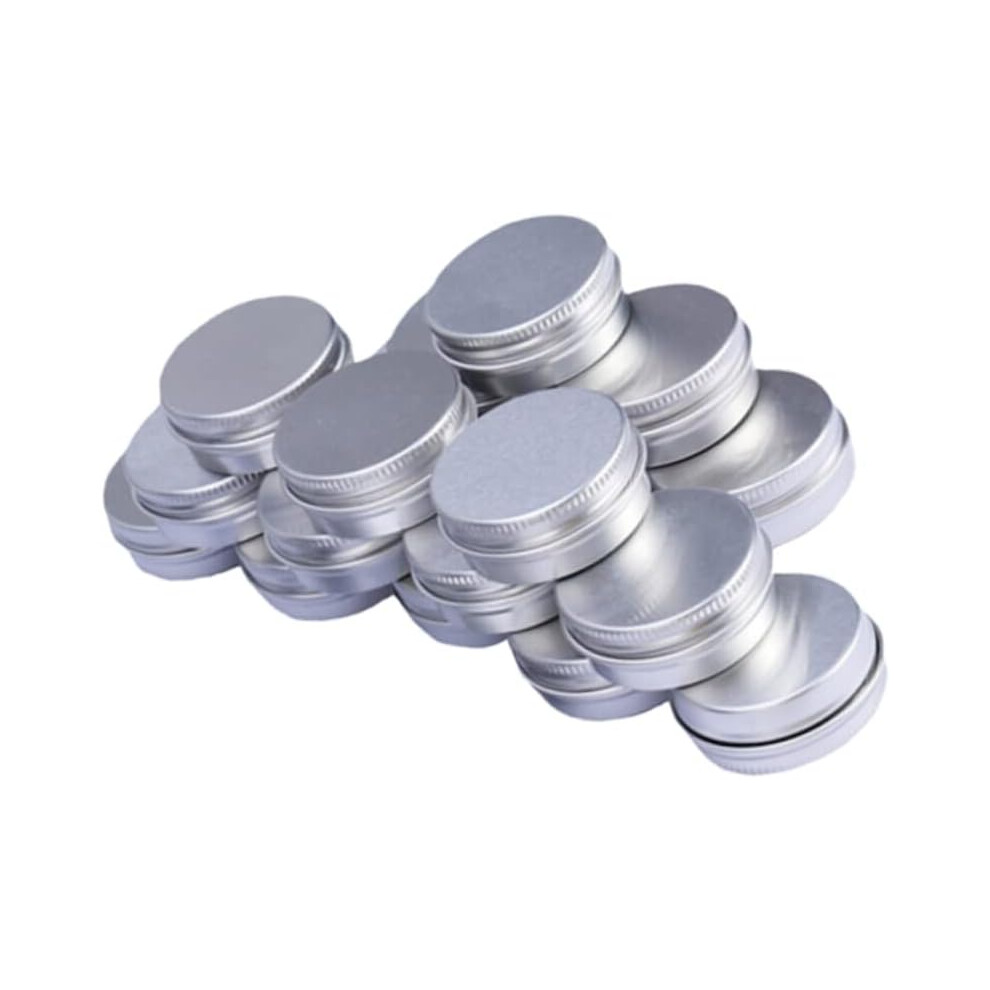 Hkhbjs 24Pcs Aluminum Travel Makeup Case Leakproof Aluminum Cosmetic Jar Pot Portable Cosmetic Container Box
