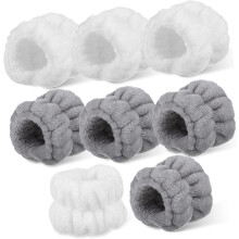 8er-Pack Gesichts-Stirnbänder, elastische Handgelenk-Waschbänder für Make-up und Hautpflege für Frauen und Mädchen