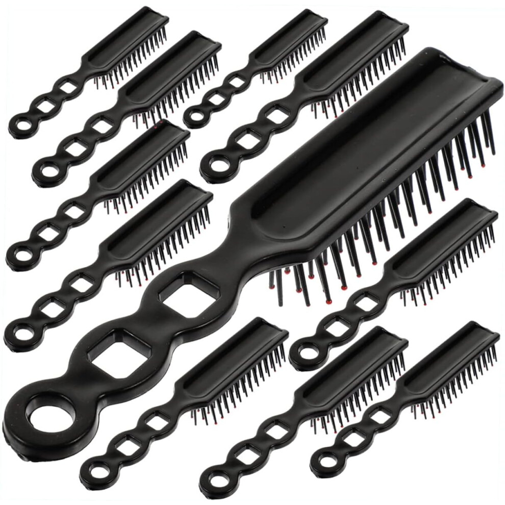 Hkhbjs Unisex Black 24Pcs Hair Massage Combs Plastic Detangling Styling Brushes