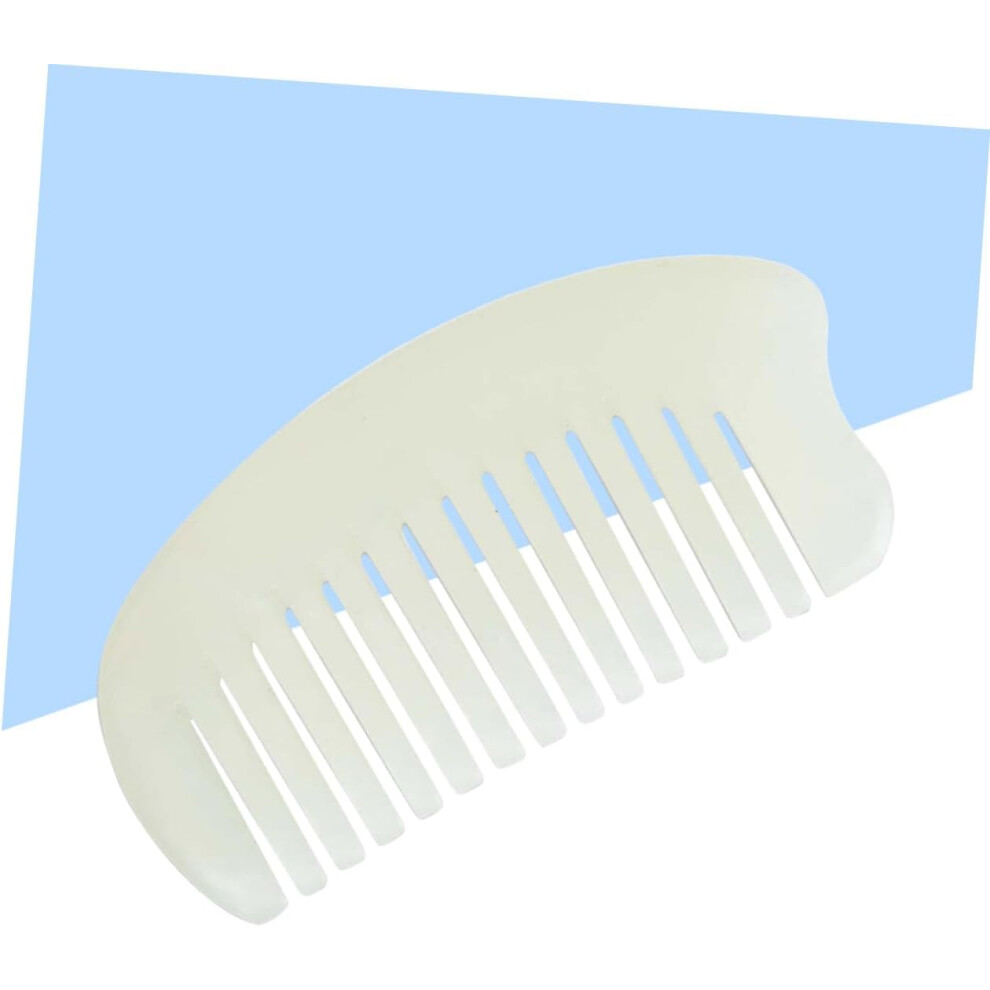Hkhbjs Natural Jade Comb Head Massage Scraping Hair Detangling Comb