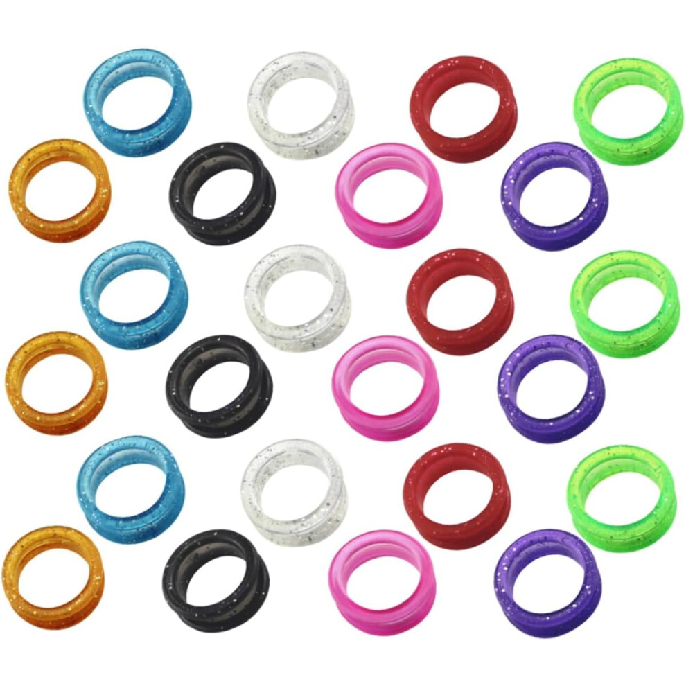 Hkhbjs 80Pcs Hairdressing Scissors Finger Ring Pet Shears Silicone Thumb Grips For Dog Grooming Scissors Inserts Finger Protector