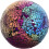 Conjunto de bolas decorativas de esfera de mosaico de vidro de 4 polegadas de 3 núcleo de espuma, design artístico único 1