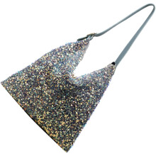Paillettenbesetzte, einseitig verstellbare PU-Handtasche, große blaue Damen-Schultertasche, vielseitig kombinierbar, ideal für Reisen und den Alltag
