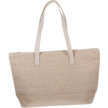 Gewebte Strohtasche mit großem Fassungsvermögen, Damen-Sommerhandtasche, Schultertasche, Strandtasche, Reisetasche, Cremeweiß