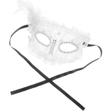 Elegantti plume-puolikasvomaski pitsillä, karnevaalijuhla-asuste naisille