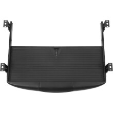Bandeja de teclado deslizante de mesa com guia silencioso de trilho duplo, suporte de teclado multipropósito preto