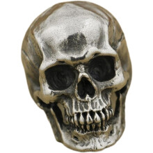 Retro ring met uitgesneden doodskop voor mannen, legering, Halloween-sieraad met barstdesign, uniek spookhoofdaccessoire, vintage stijl statement