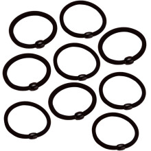 50 pezzi di elastici per capelli in nylon nero, fermacoda, elastici per capelli semplici