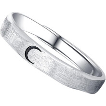 Partnerring aus Sterlingsilber, modisches Mond- und Sonnenmotiv, schickes Fingeraccessoire für Damen