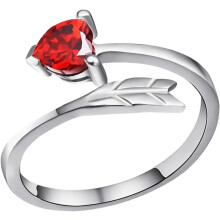 Partnerring aus 925er Sterlingsilber, verstellbar, offener Herzring mit Amor-Pfeil, für Damen und Herren, Ehering