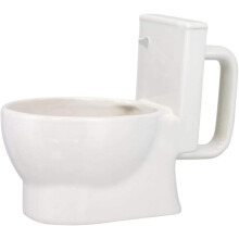 400 ml Kaffeebecher in Toilettenform, Keramik-Wasserglas, originelle, lustige und kreative Tasse in Toilettenform