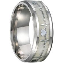 Unisex-Stimmungsring für Damen und Herren, EKG-Ring, Verlobungsring, modisch