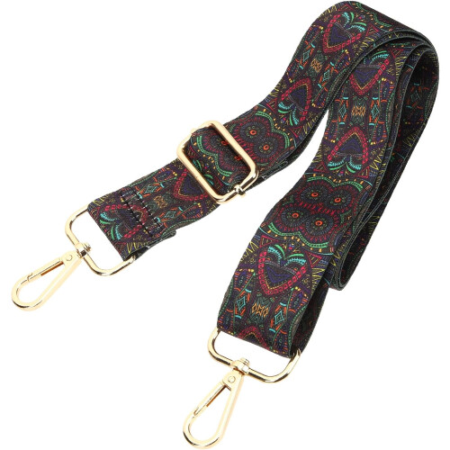 Floral Pattern Banjo Strap Adjustable Guitar Strap Polyester Material