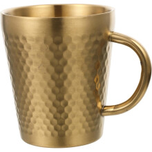 300 ml Kaffeebecher/Teetasse aus Edelstahl, kreatives, modisches Design, flacher Boden, bruchfest, multifunktional
